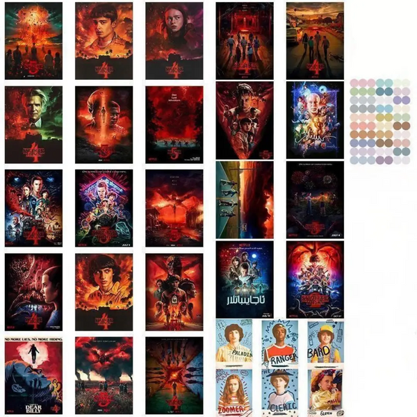 Набор постеров по тематике сериала "Очень странные дела" Stranger Things (32 плаката) id_4729 фото